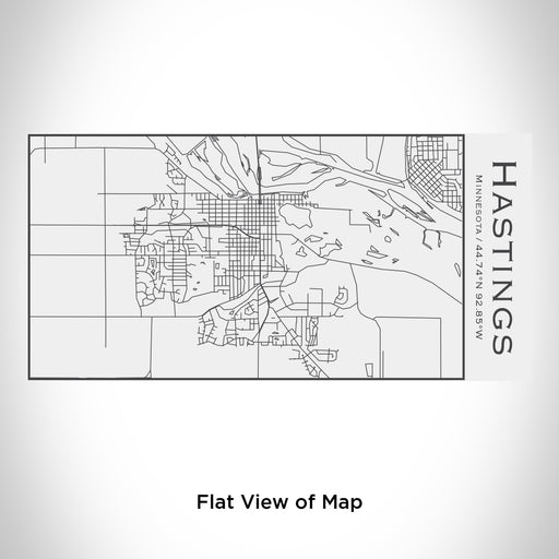 Rendered View of Hastings Minnesota Map Engraving on 17oz Stainless Steel Insulated Cola Bottle in White