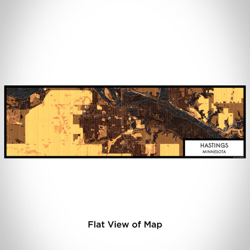 Flat View of Map Custom Hastings Minnesota Map Enamel Mug in Ember