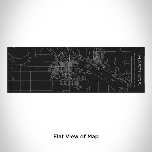 Rendered View of Hastings Minnesota Map Engraving on 10oz Stainless Steel Insulated Cup with Sliding Lid in Black