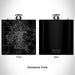 Rendered View of Hastings Minnesota Map Engraving on 6oz Stainless Steel Flask in Black