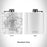 Rendered View of Hastings Minnesota Map Engraving on 6oz Stainless Steel Flask in White