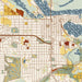 Hastings Minnesota Map Print in Woodblock Style Zoomed In Close Up Showing Details