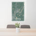 24x36 Haverhill Massachusetts Map Print Portrait Orientation in Afternoon Style Behind 2 Chairs Table and Potted Plant