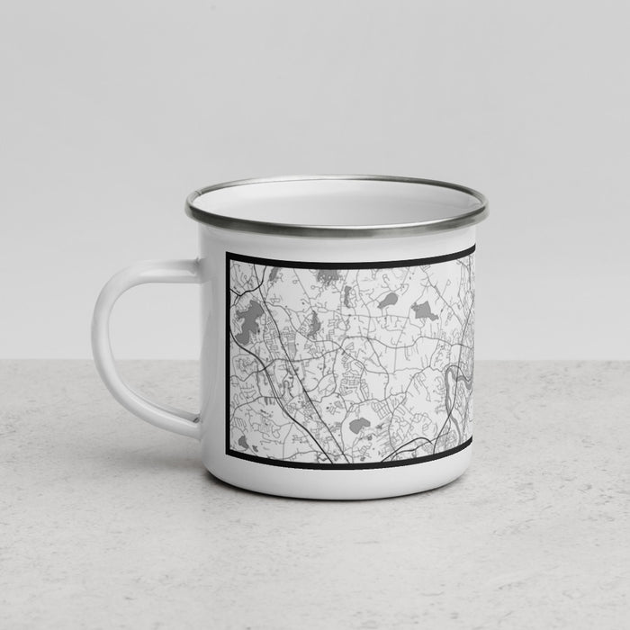 Left View Custom Haverhill Massachusetts Map Enamel Mug in Classic