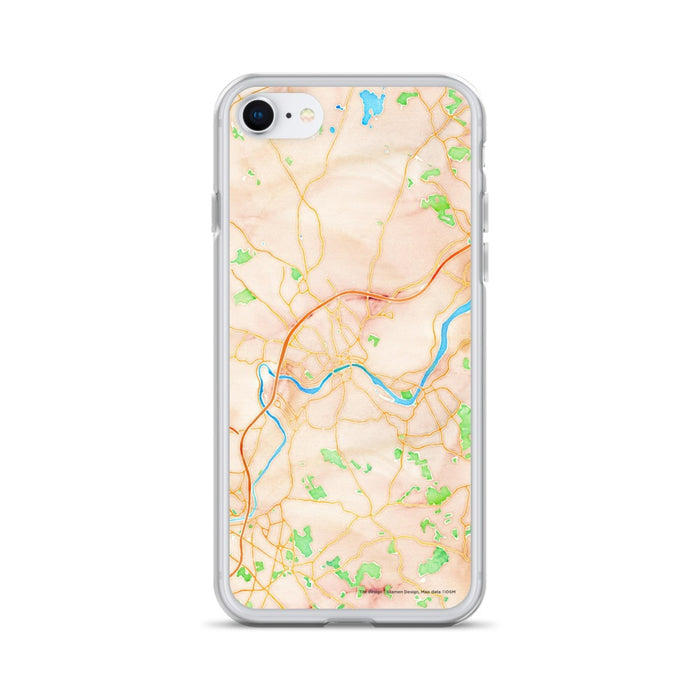 Custom Haverhill Massachusetts Map iPhone SE Phone Case in Watercolor