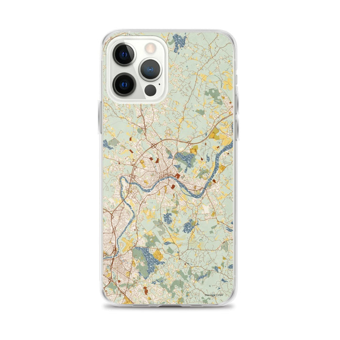 Custom Haverhill Massachusetts Map iPhone 12 Pro Max Phone Case in Woodblock