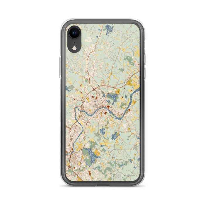 Custom Haverhill Massachusetts Map Phone Case in Woodblock