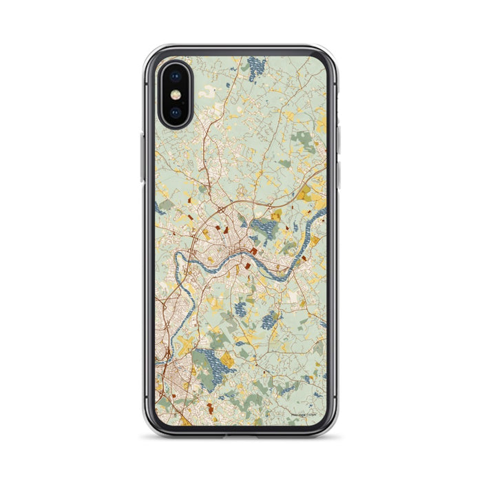 Custom Haverhill Massachusetts Map Phone Case in Woodblock