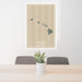 24x36 Hawaii Aloha Map Print Portrait Orientation in Afternoon Style Behind 2 Chairs Table and Potted Plant
