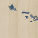 Hawaii Aloha Map Print in Afternoon Style Zoomed In Close Up Showing Details