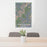 24x36 Hawksbill Mountain Virginia Map Print Portrait Orientation in Afternoon Style Behind 2 Chairs Table and Potted Plant
