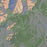 Hawksbill Mountain Virginia Map Print in Afternoon Style Zoomed In Close Up Showing Details