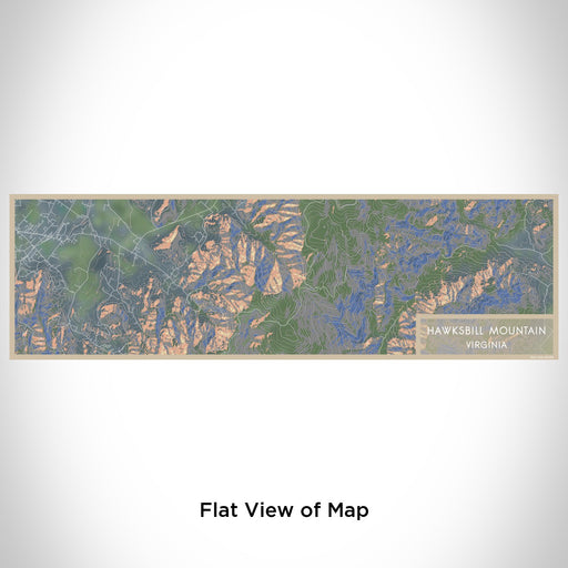 Flat View of Map Custom Hawksbill Mountain Virginia Map Enamel Mug in Afternoon