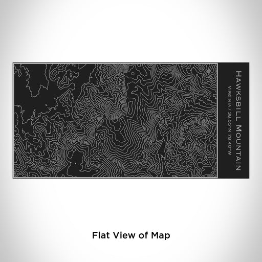 Rendered View of Hawksbill Mountain Virginia Map Engraving on 17oz Stainless Steel Insulated Cola Bottle in Black