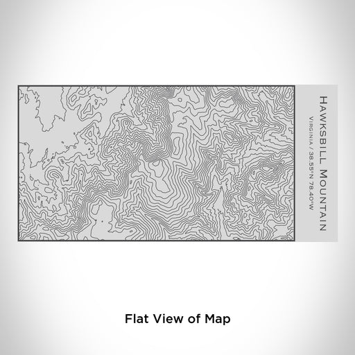 Rendered View of Hawksbill Mountain Virginia Map Engraving on 17oz Stainless Steel Insulated Cola Bottle
