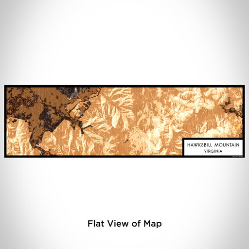 Flat View of Map Custom Hawksbill Mountain Virginia Map Enamel Mug in Ember