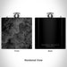 Rendered View of Hawksbill Mountain Virginia Map Engraving on 6oz Stainless Steel Flask in Black