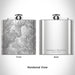 Rendered View of Hawksbill Mountain Virginia Map Engraving on 6oz Stainless Steel Flask