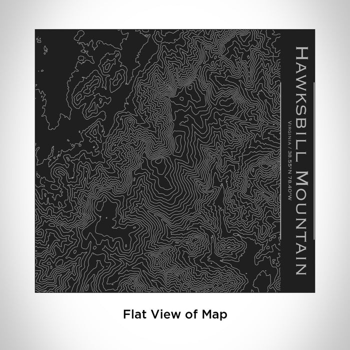 Rendered View of Hawksbill Mountain Virginia Map Engraving on 17oz Stainless Steel Insulated Tumbler in Black