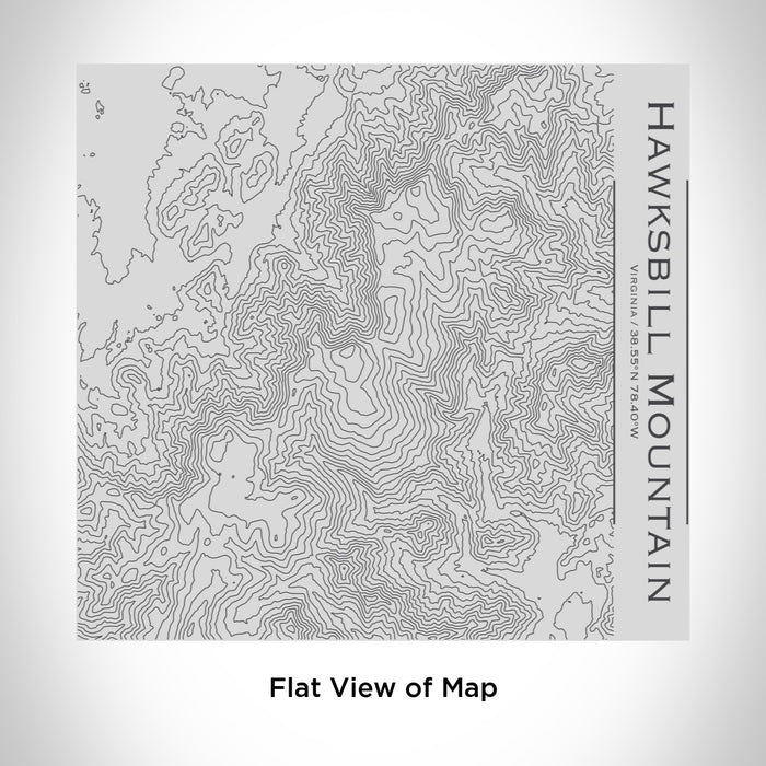 Rendered View of Hawksbill Mountain Virginia Map Engraving on 17oz Stainless Steel Insulated Tumbler