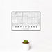12x18 Hawthorne California Map Print Landscape Orientation in Classic Style With Small Cactus Plant in White Planter