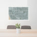 24x36 Hawthorne California Map Print Lanscape Orientation in Afternoon Style Behind 2 Chairs Table and Potted Plant