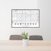 24x36 Hawthorne California Map Print Lanscape Orientation in Classic Style Behind 2 Chairs Table and Potted Plant