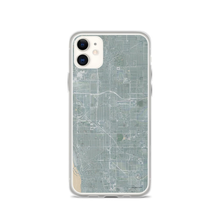 Custom iPhone 11 Hawthorne California Map Phone Case in Afternoon