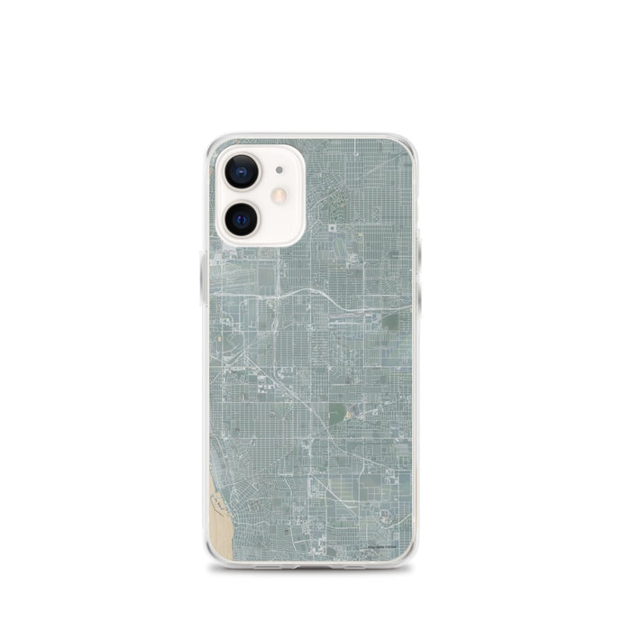 Custom iPhone 12 mini Hawthorne California Map Phone Case in Afternoon