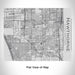 Rendered View of Hawthorne California Map Engraving on 20oz Stainless Steel Insulated Bottle with Bamboo Top