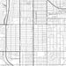 Hawthorne California Map Print in Classic Style Zoomed In Close Up Showing Details