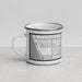 Left View Custom Hawthorne California Map Enamel Mug in Classic