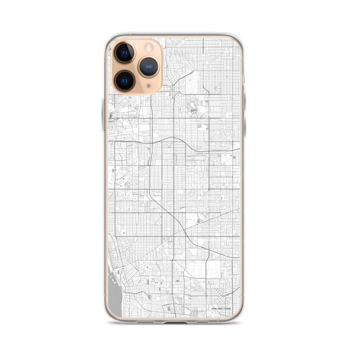 Custom iPhone 11 Pro Max Hawthorne California Map Phone Case in Classic