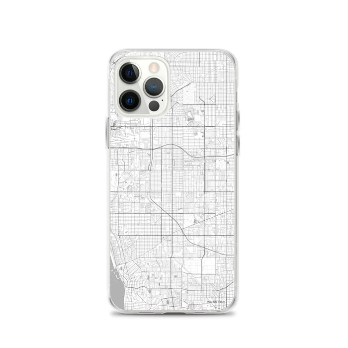 Custom iPhone 12 Pro Hawthorne California Map Phone Case in Classic