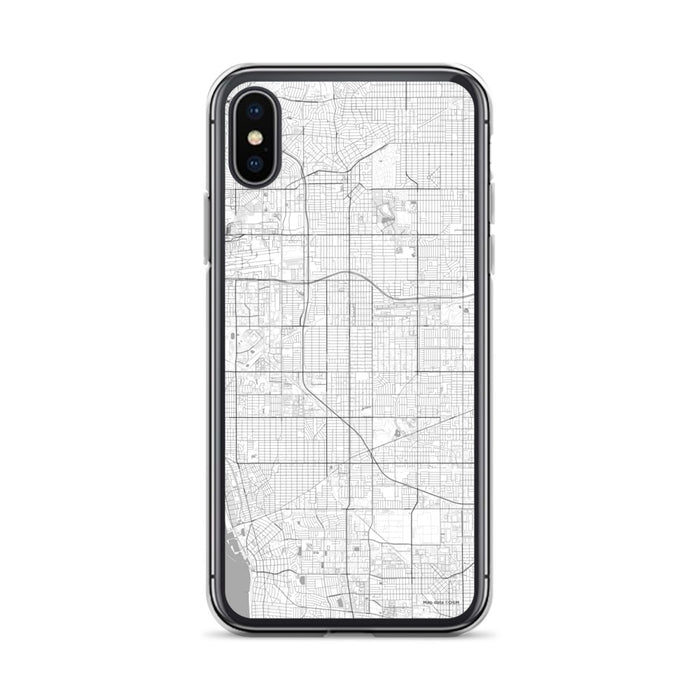 Custom iPhone X/XS Hawthorne California Map Phone Case in Classic