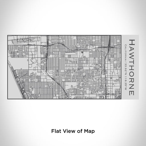 Rendered View of Hawthorne California Map Engraving on 17oz Stainless Steel Insulated Cola Bottle