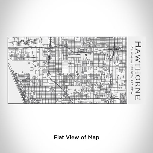 Rendered View of Hawthorne California Map Engraving on 17oz Stainless Steel Insulated Cola Bottle in White