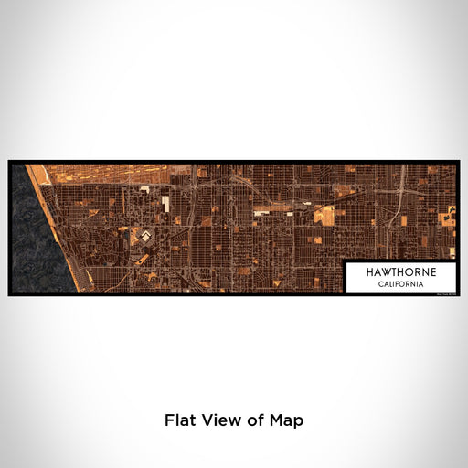 Flat View of Map Custom Hawthorne California Map Enamel Mug in Ember