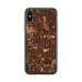 Custom iPhone X/XS Hawthorne California Map Phone Case in Ember
