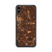 Custom iPhone XS Max Hawthorne California Map Phone Case in Ember