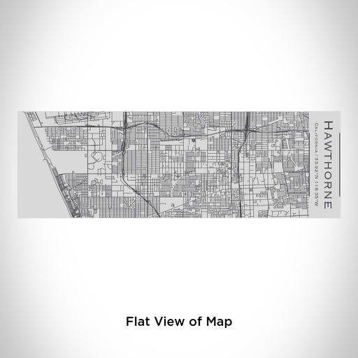 Rendered View of Hawthorne California Map Engraving on 10oz Stainless Steel Insulated Cup with Sipping Lid