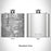 Rendered View of Hawthorne California Map Engraving on 6oz Stainless Steel Flask