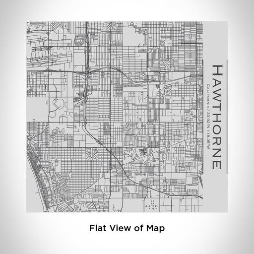 Rendered View of Hawthorne California Map Engraving on 17oz Stainless Steel Insulated Tumbler