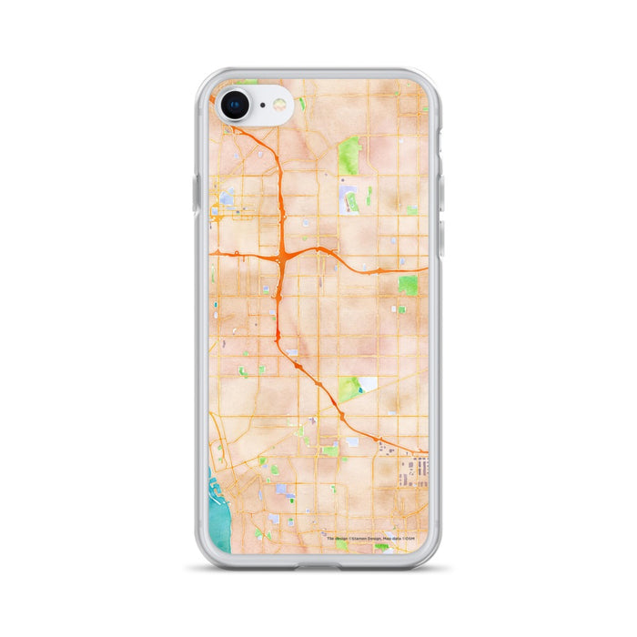 Custom iPhone SE Hawthorne California Map Phone Case in Watercolor