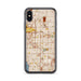 Custom iPhone X/XS Hawthorne California Map Phone Case in Woodblock