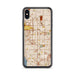 Custom iPhone XS Max Hawthorne California Map Phone Case in Woodblock