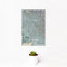 12x18 Hayward California Map Print Portrait Orientation in Afternoon Style With Small Cactus Plant in White Planter