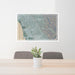 24x36 Hayward California Map Print Lanscape Orientation in Afternoon Style Behind 2 Chairs Table and Potted Plant