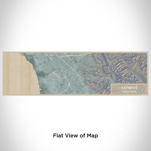 Flat View of Map Custom Hayward California Map Enamel Mug in Afternoon