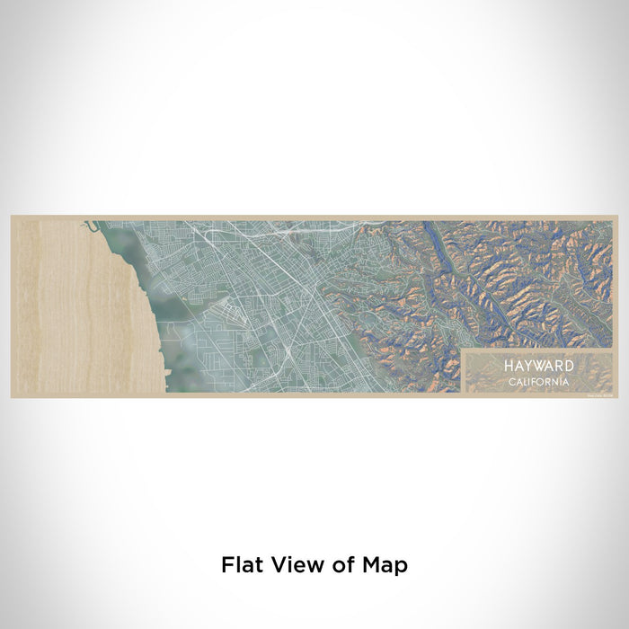 Flat View of Map Custom Hayward California Map Enamel Mug in Afternoon